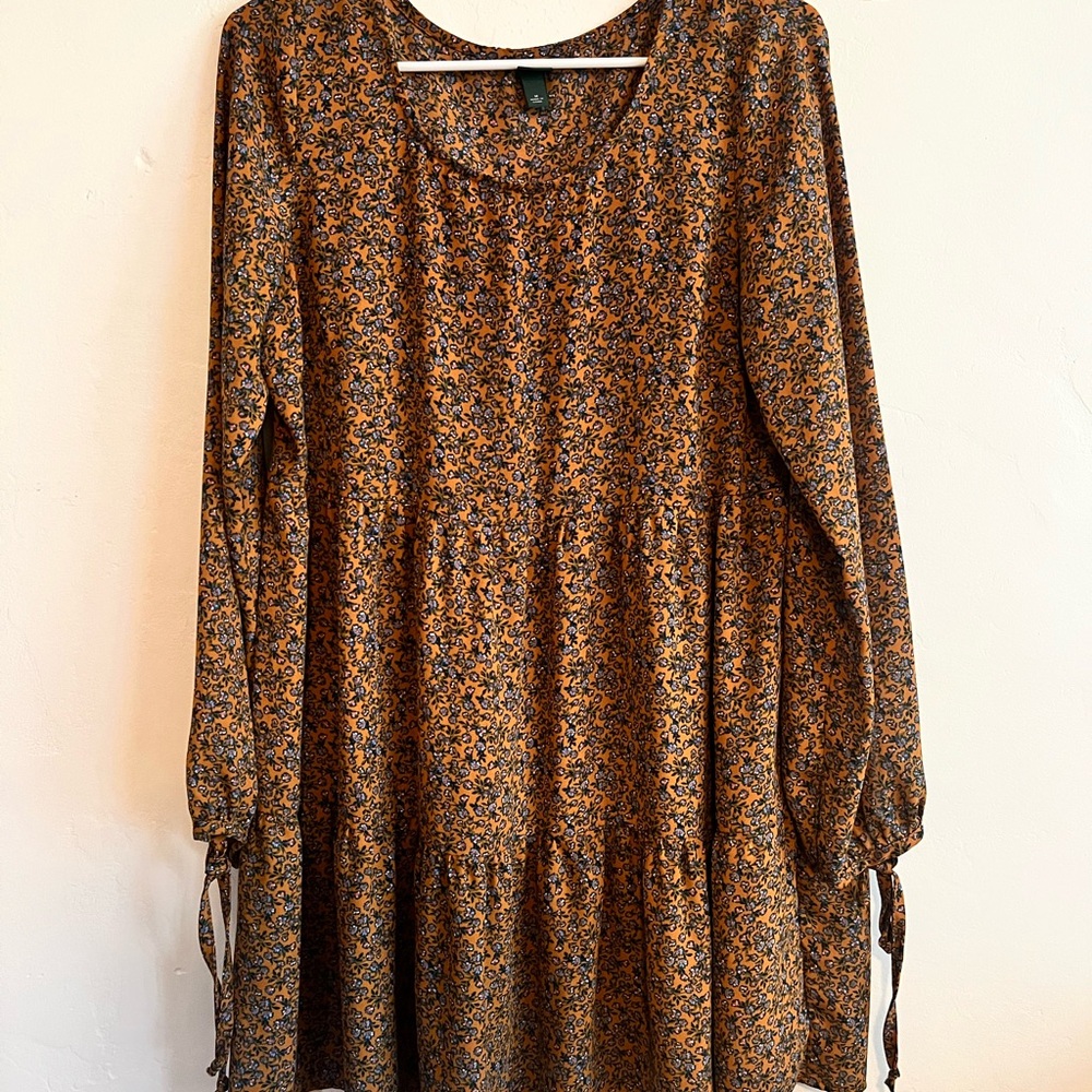 Wild Fable Mustard Floral Dress